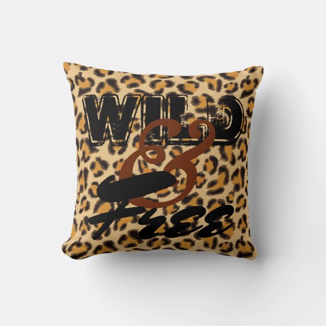 Wild und frei - Leopard Print Kissen (Vorderseite)