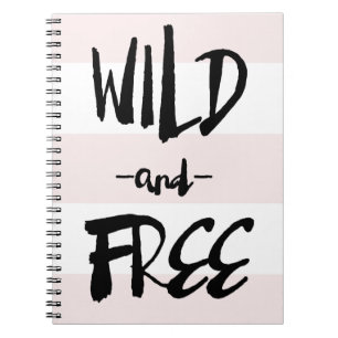 Wild und frei Pinselkalligraphie Pinselstriche Notizblock