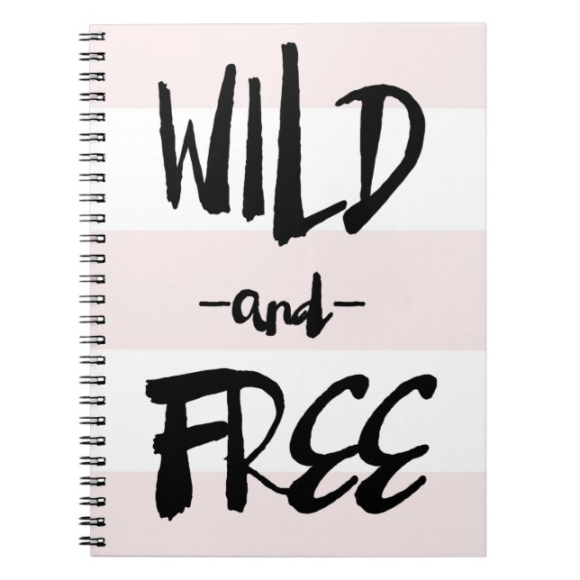 Wild und frei | Pinselkalligraphie Pinselstriche Notizblock (Vorderseite)