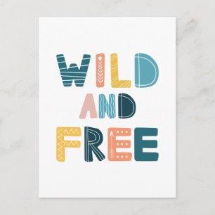 Wild und frei postkarte