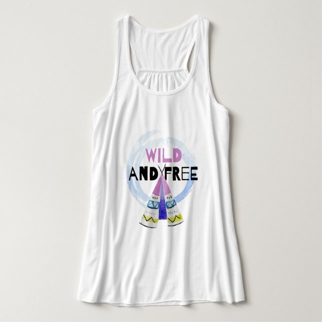 Wild und frei tank top (Design Vorderseite)