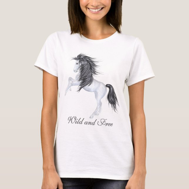 Wild und freies Pferd T-Shirt (Vorderseite)