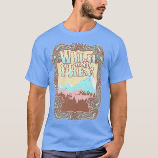 Wild und kostenlos Bohemisch Boho Hippie Art Nouve T-Shirt