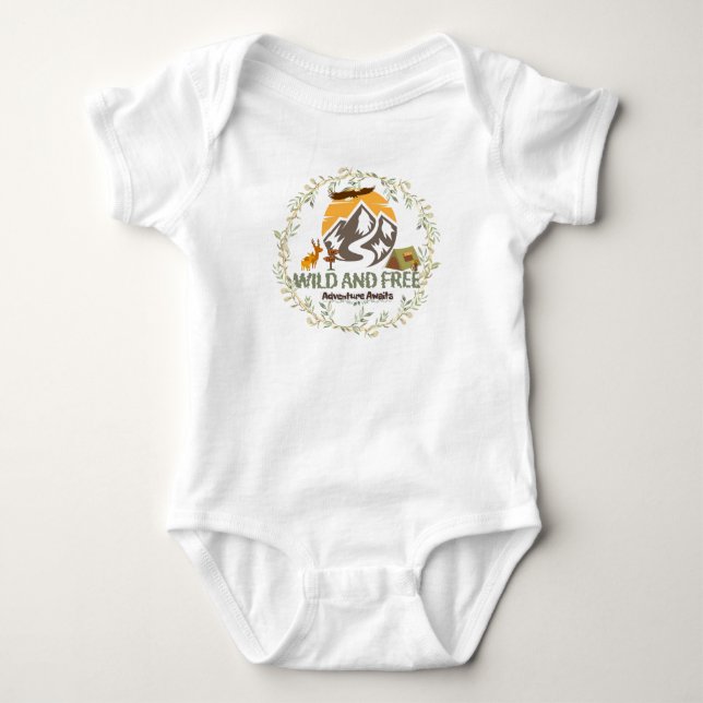 Wild und kostenlos - Erlebnis wartet Baby Bodysuit Baby Strampler (Vorderseite)