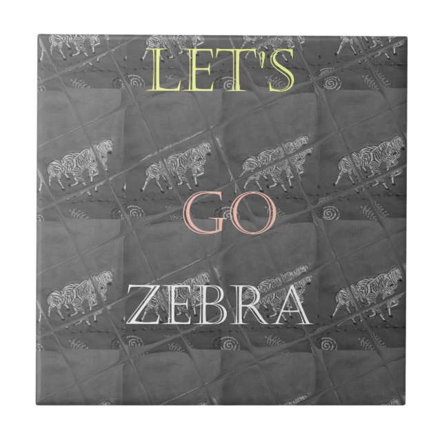 Wild und kostenlos Let's Go!: Eine Zebras Reise Fliese (Vorderseite)