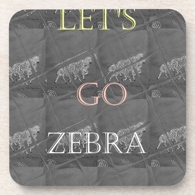 Wild und kostenlos Let's Go!: Eine Zebras Reise Untersetzer (Vorderseite)