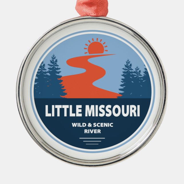 Wild und Landschaftlicher Fluss Arkansas in Little Ornament Aus Metall (Vorne)