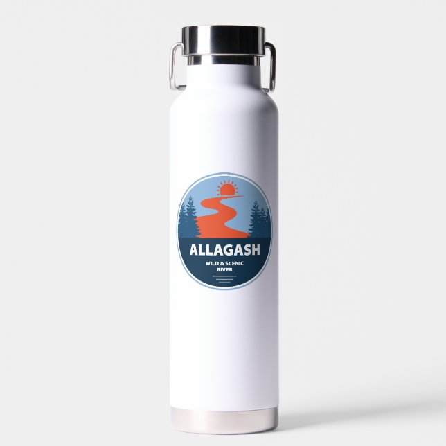 Wild und Landschaftlicher Fluss Maine Trinkflasche (Vorne)