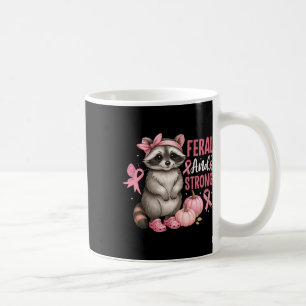 Wild und starker Raccoon rosa Band Course Kaffeetasse