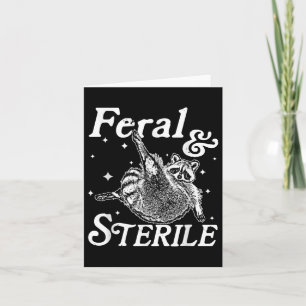 Wild und steril, lustige Raccoon Meme Karte