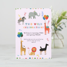 Wild und Whimsical 2. Geburtstag Einladung