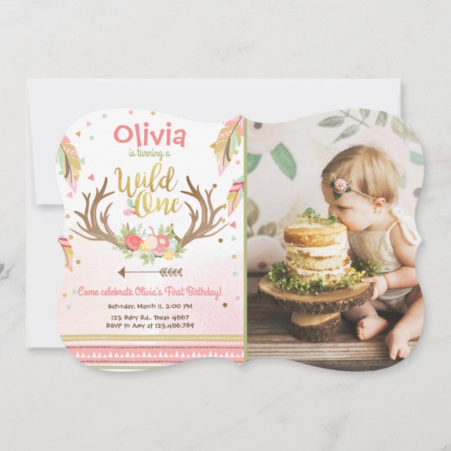 Wild Une invitation anniversaire Premier anniversa (Devant)