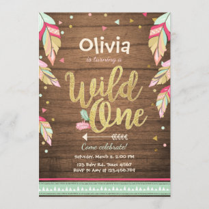 Wild Une invitation anniversaire Premier anniversa