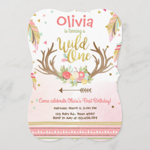 Wild Une invitation anniversaire Premier anniversa