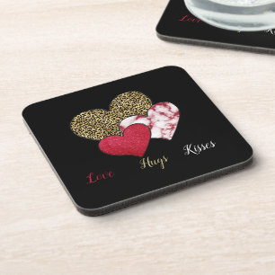Wild valentine getränkeuntersetzer