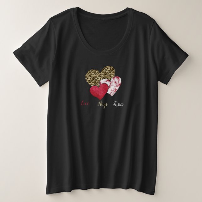 Wild valentine große größe T-Shirt (Design vorne)
