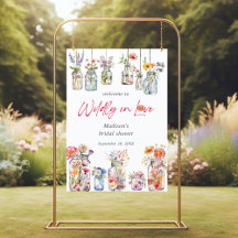 Wild verliebt Wildblumen-Brautparty Willkommen