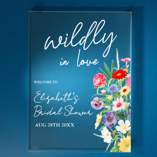 Wild verliebte Brautparty Acrylschild