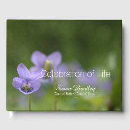 Wild Violets Celebration of Life Guest Book Gästebuch