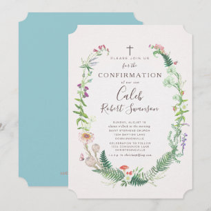 Wild-Waldland-Blume Bestätigung Einladung