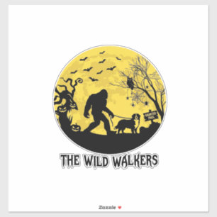 Wild Walkers Bigfoot gehende Berner Halloween Hau Aufkleber