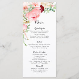Wild Watercolor Garden Wedding | Menükarte