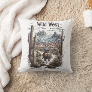 Wild West Adventure Illustration Kissen