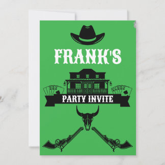 Wild West Americana Geburtstag Einladung