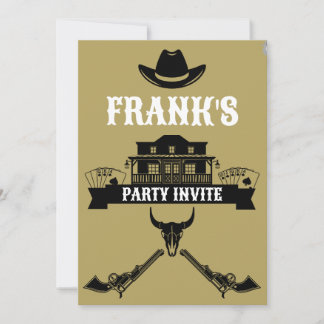 Wild West Americana Geburtstag Einladung
