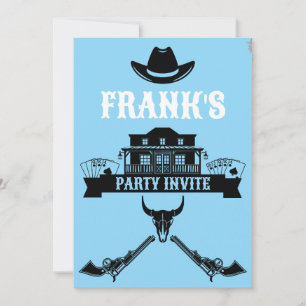 Wild West Americana Geburtstag Einladung