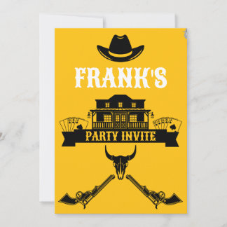 Wild West Americana Geburtstag Einladung