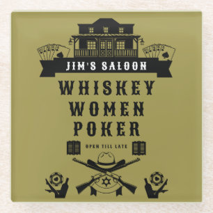 Wild West Americana Poker Glasuntersetzer