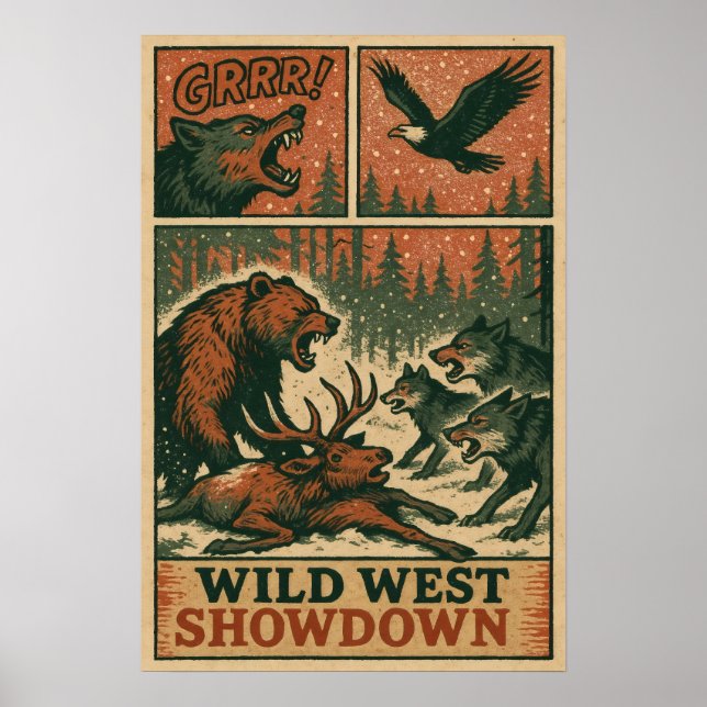 Wild West Animal Showdown Poster (Vorne)