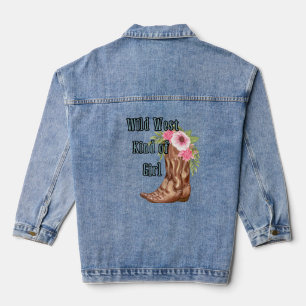 Wild West Art Girl Denim Jacket Jeansjacke