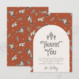 Wild West Baby Dusche Danke Karte | WESTERN