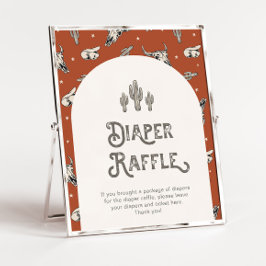 Wild West Baby Duwer Windel Raffle Sign