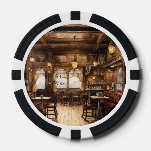 Wild-West-Bar-Saloon Pokerchips (Vorderseite)