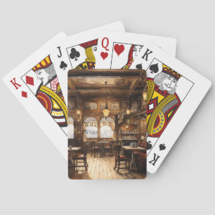 Wild-West-Bar-Saloon Spielkarten