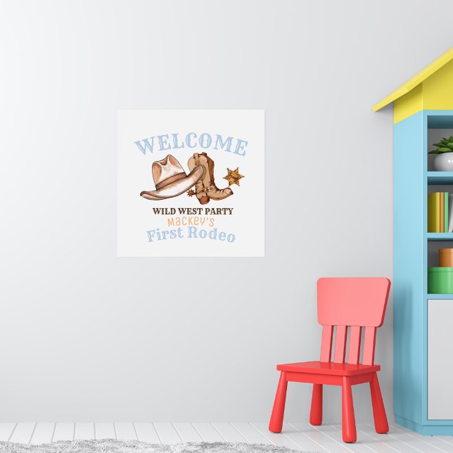 Wild West Birthday Party Poster (Kinderzimmer 1)