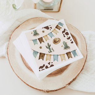 Wild West Boy First Rodeo Party Serviette