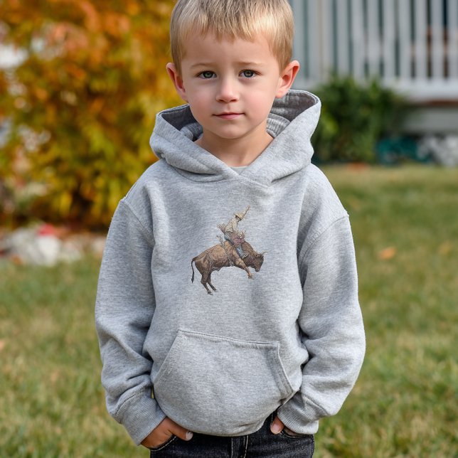 Wild West Bull Rider, Rodeo Cool Cowboy Hoodie (Von Creator hochgeladen)