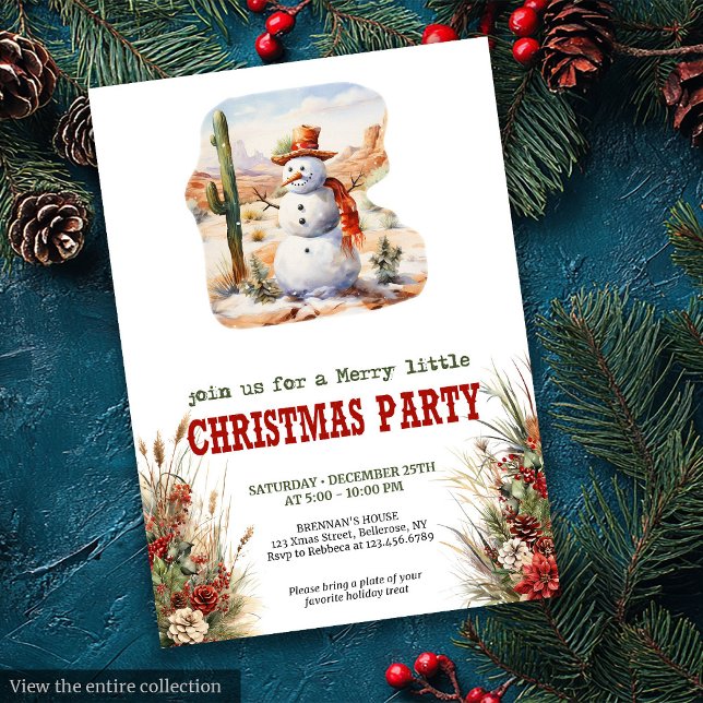 Wild West Christmas party editable invitation card Einladung (Wild West Christmas party editable invitation card

)
