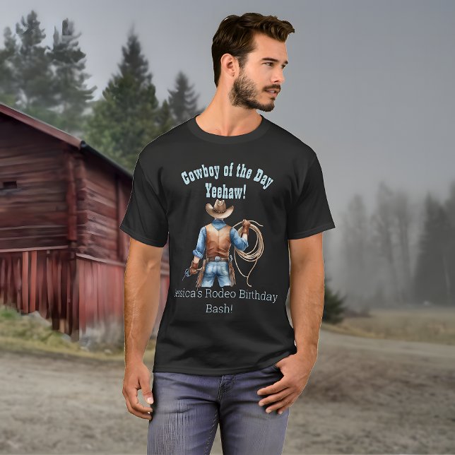 Wild west Cowboy Anniversaire T-Shirt (Créateur téléchargé)