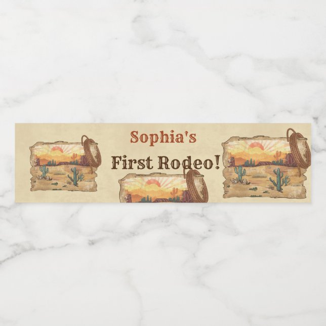 Wild West Cowboy Birthday Party (Einzelnes Label)