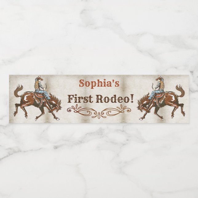Wild West Cowboy Birthday Party (Einzelnes Label)