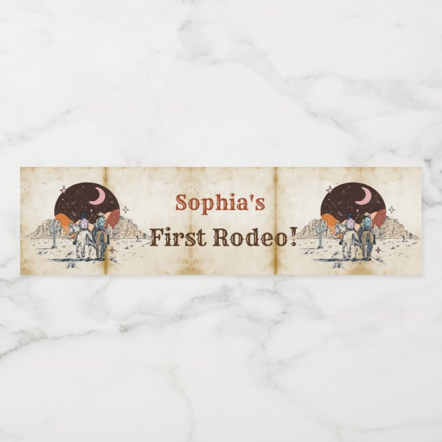 Wild West Cowboy Birthday Party (Einzelnes Label)