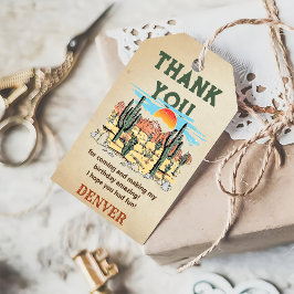 Wild West Cowboy Birthday Party Danke für Gi Geschenkanhänger