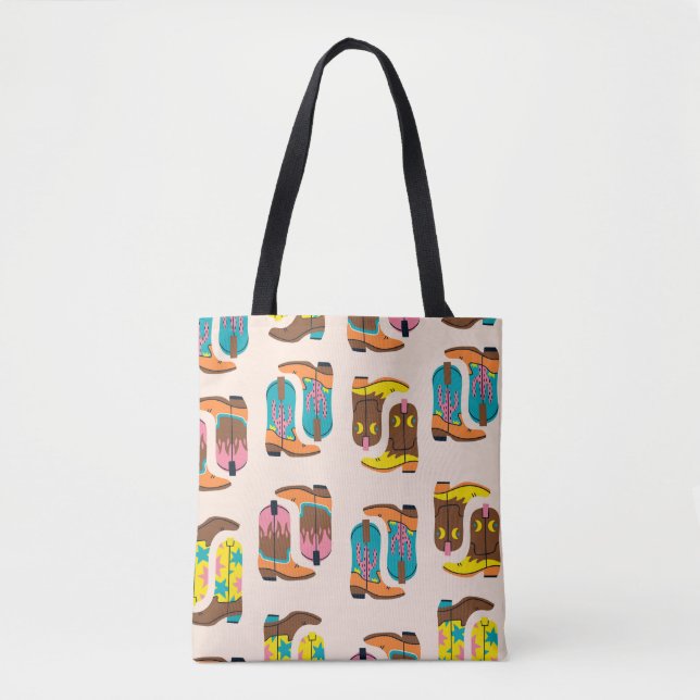 Wild West Cowboy Boots: Modekonzepte Muster Tasche (Vorderseite)