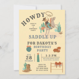 Wild West Cowboy Boys Einladung zum Geburtstag