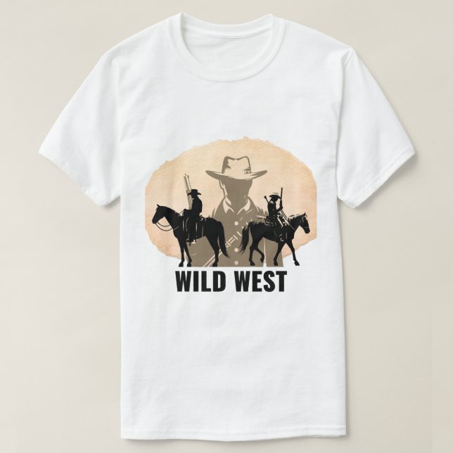 Wild West Cowboy Graphic T-Shirt (Design vorne)
